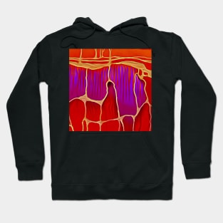 Distant Trees in Violet and Vermillion Hoodie